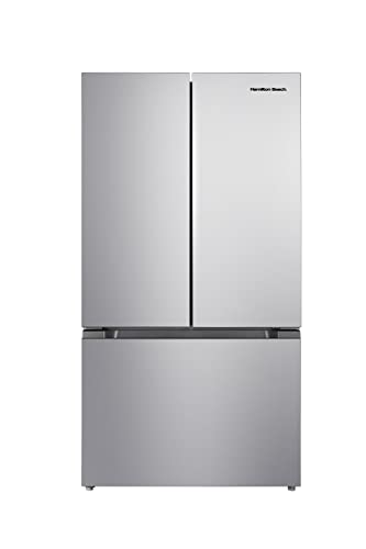 Hamilton Beach Full Size French Door Refrigerator with Freezer Drawer, 20.3 cu ft Capacity, Stainless Steel