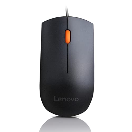Lenovo Wired USB Mouse - Comfortable, 3-Button Design