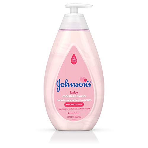 Johnson's Baby Moisture Wash, Fragrance-Free, 27.1 fl. oz