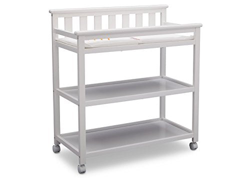 Delta Children Mobile Changing Table with Pad, Bianca White