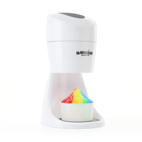 Hawaiian Shaved Ice and Snow Cone Machine with Reusable Ice Molds