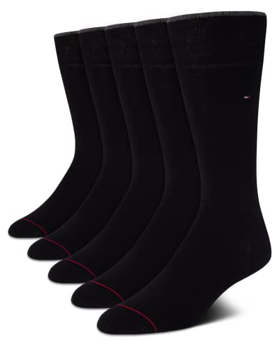 Tommy Hilfiger Men's Lightweight Crew Dress Socks (5 Pack)