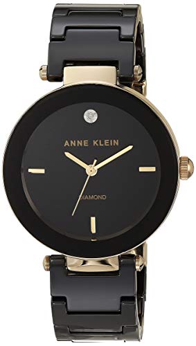 Anne Klein Women's Diamond Dial Ceramic Bracelet Watch