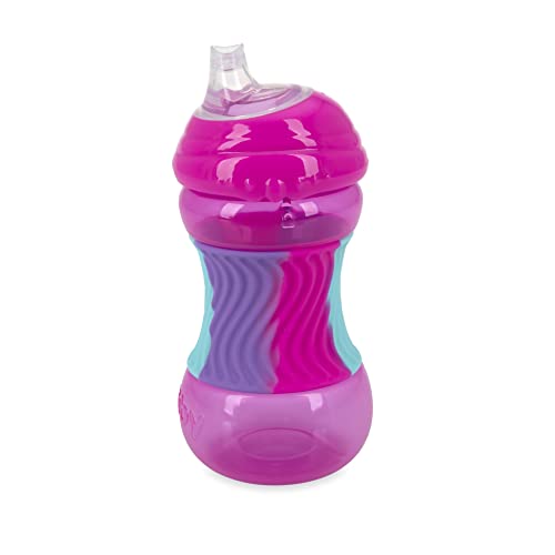 Nuby No Spill Sili Bands 10oz Soft Spout Cup - Pink