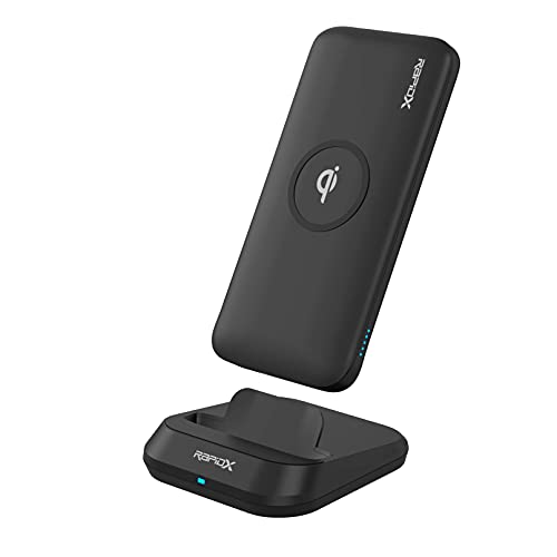 RapidX Myport 10000mAh Power Bank with Wireless Charging and Stand