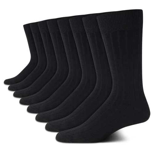 Calvin Klein Men's Dress Socks - 8-Pack Lightweight Crew Socks
