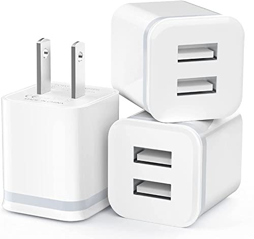 USB Wall Charger Dual Port (3-Pack)