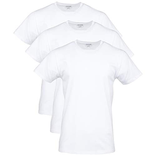 Gildan Men's Stretch Cotton T-Shirts, 3-pack, Artic White