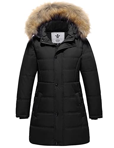 Girls Fleece-Lined Hooded Winter Jacket