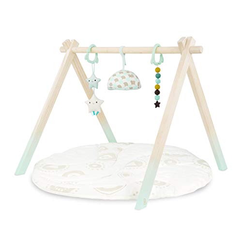 B. toys Wooden Baby Play Gym - Starry Sky - 3 Hanging Sensory Toys