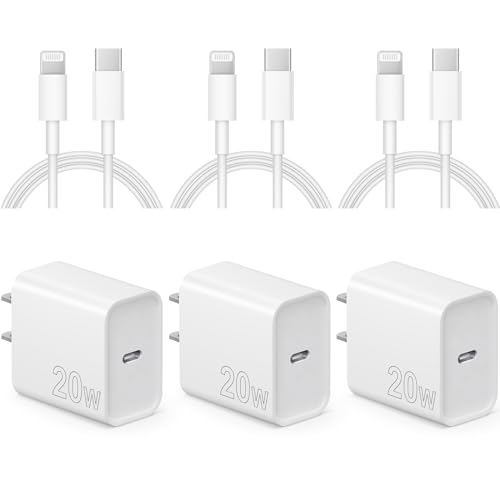 iPhone Fast Charger [Apple MFi Certified] - 3-Pack, 6FT Charging Cable for iPhone