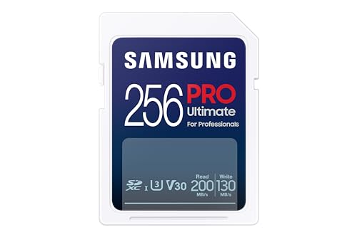 Samsung PRO Ultimate 256GB SDXC Memory Card - 4K UHD, Up to 200 MB/s