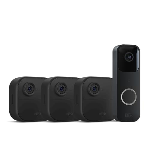 Blink Video Doorbell + 3 Outdoor 4 Cameras (4th Gen) Bundle