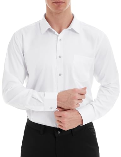 Tapata Men's Stretch Long Sleeve Dress Shirt