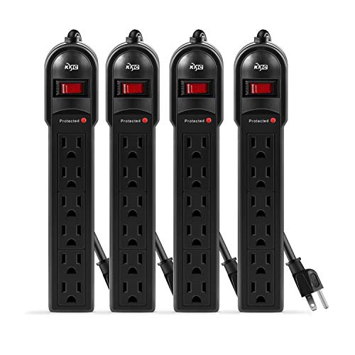 6-Outlet Surge Protector Power Strip 4-Pack