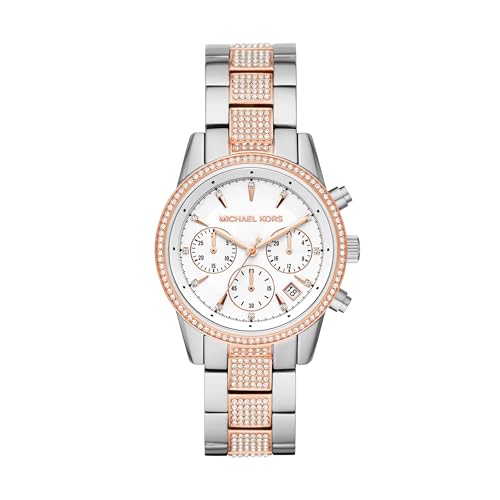 Michael Kors Women's Ritz Watch, Stainless Steel &amp; Crystal Accent