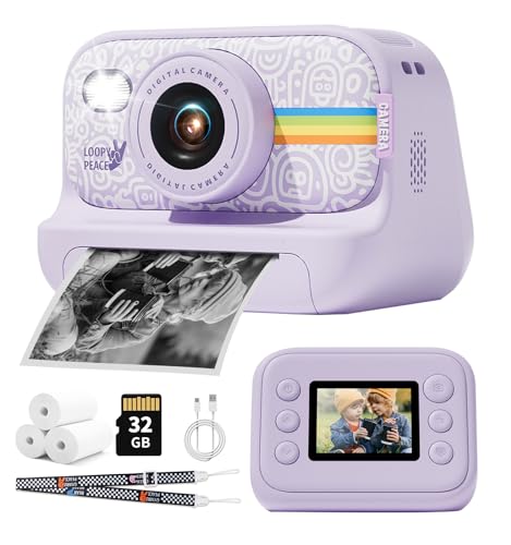 Instant Print Camera for Kids with 32GB SD Card