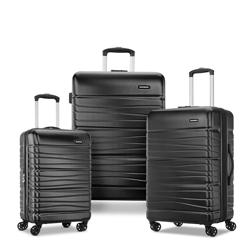 Samsonite Evolve SE Hardside Expandable Luggage 3PC Set, Bass Black