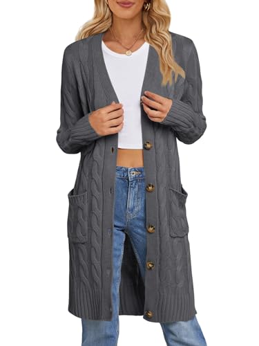 Women's Long Sleeve Cable Knit Cardigan