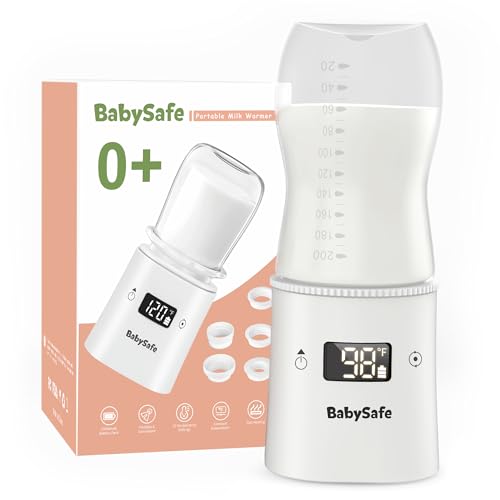 BabySafe Portable Bottle Warmer - Fast Heating, Cordless, Rechargeable