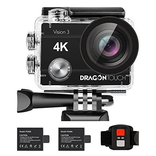 Dragon Touch 4K Action Camera 20MP Vision 3
