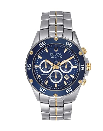 Bulova Men's Marine Star Chronograph Watch with Blue Dial