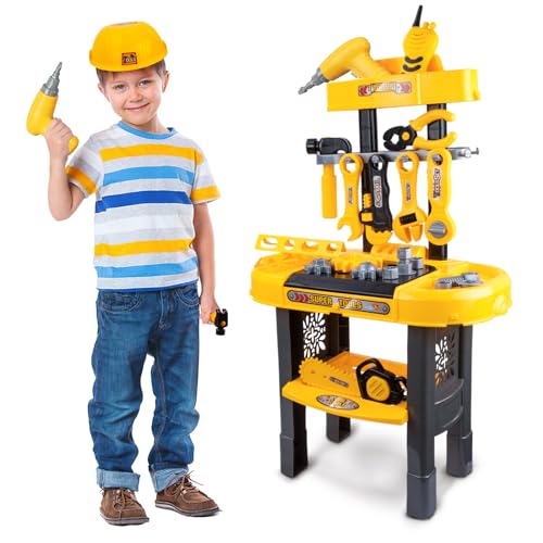 Toddler Tool Bench with Electric Drill
