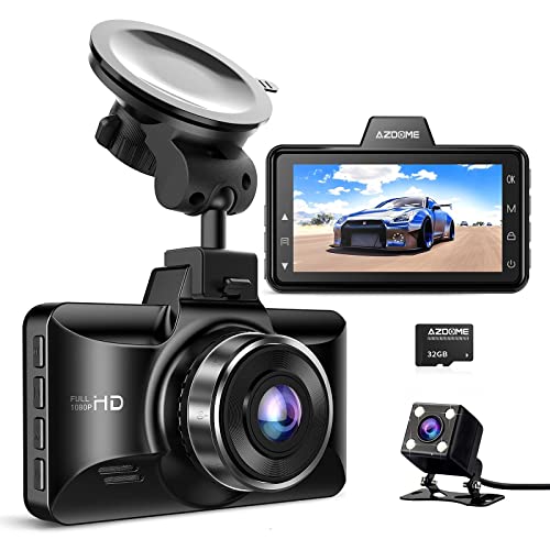 Dual Dash Cam with Night Vision and 64GB Card