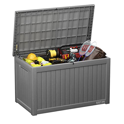 EAST OAK 230 Gallon Large Deck Box, Outdoor Storage Box With Padlock