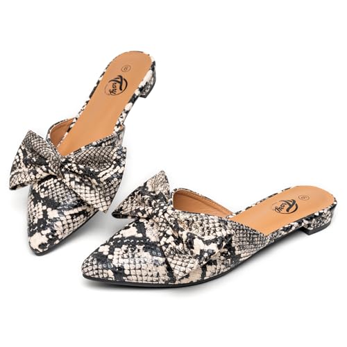 Bow Pointed Toe Women's Mules