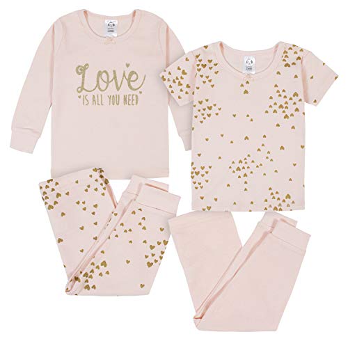 Gerber Baby Girls' 4-Piece Pajama Set