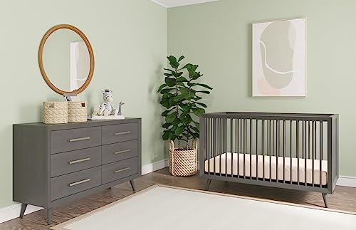 Child Craft Cranbrook Crib and Dresser Nursery Set, 2-Piece, Lunar Gray