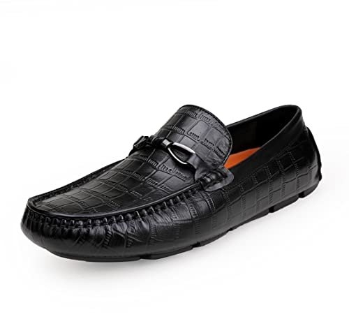 Men's Genuine Leather Driving Moccasins - Stylish Slip-On Loafers