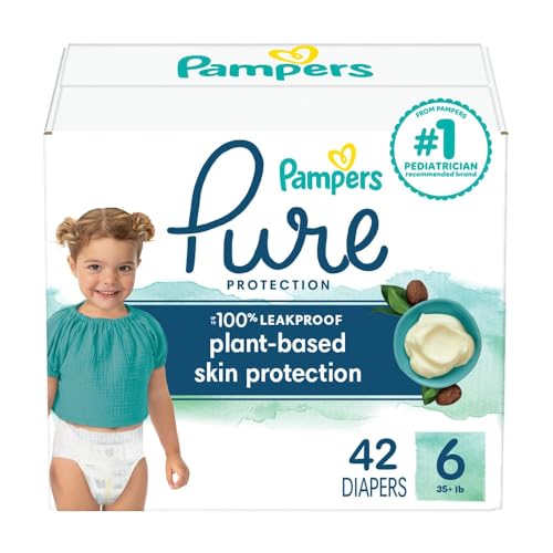 Pampers Pure Protection Diapers - Size 6, 42 Count