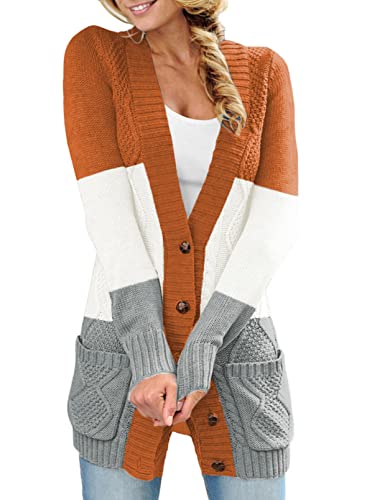 Women Open Front Button Down Sweater Coat