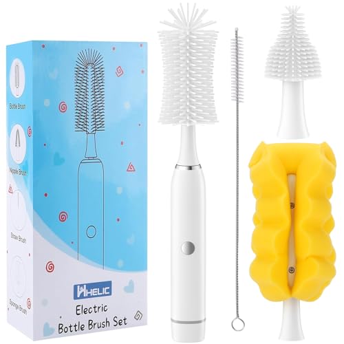 Electric Baby Bottle Brush Set, 4-Speed, Rechargeable