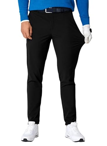 Men's Golf Pants Stretch Slim Fit Joggers with Multi Pockets