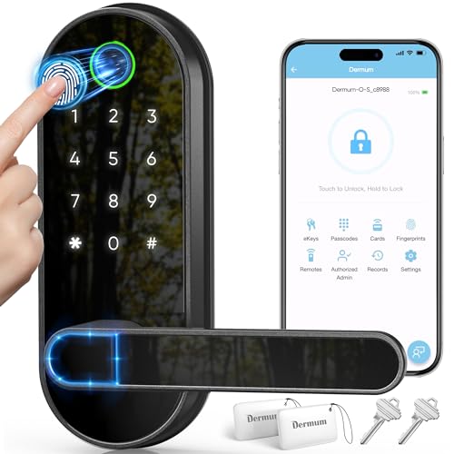 Dermum Keyless Entry Smart Door Lock with Keypad and Fingerprint Access
