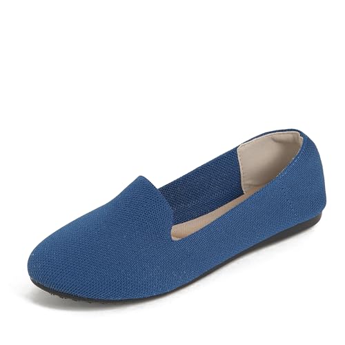 Women's Knit Flats Shoes - Round Toe Loafers