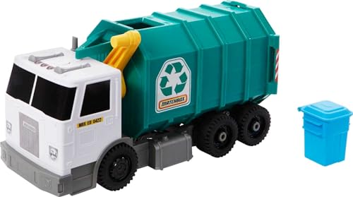 Matchbox 15-inch Toy Recycling Truck with Lights, Sounds