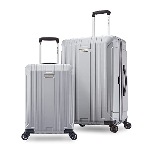Samsonite 2-Piece Hardside Spinner Luggage Set, Silver