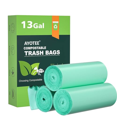 Trash Bags 13 Gallon, 40 Count, Compostable
