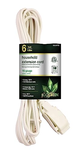 6’ Household Extension Cord with 3 Outlets