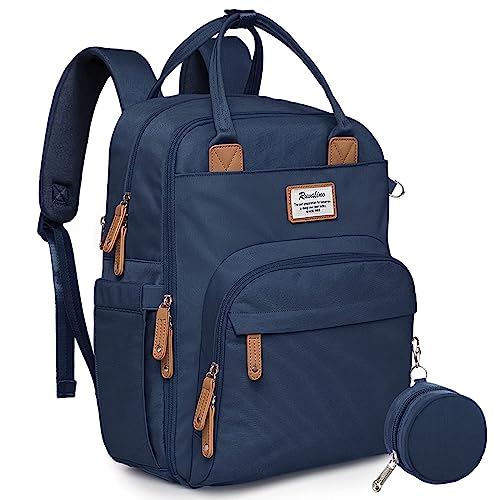 RUVALINO Waterproof Diaper Bag Backpack, Peacock Blue