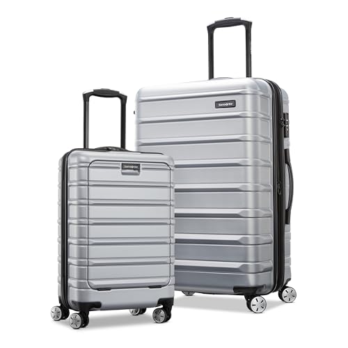 Samsonite Omni 2 Hardside Expandable Luggage Set, Arctic Silver, 2-Piece (Carry-on/Medium)