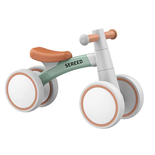 SEREED Baby Balance Bike for 1-Year-Olds, 4 Wheels
