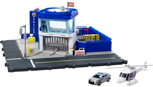 Matchbox Police Station Playset with Helicopter and Car