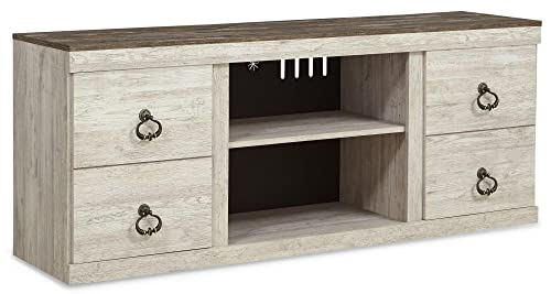 Signature Design by Ashley Willowton Large TV Stand, White