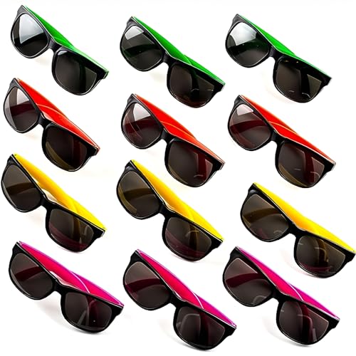 Kids' Neon Party Sunglasses Bulk Pack