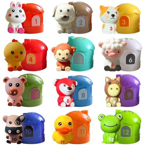Learning Animals Toys for Toddlers - 24PC Finger Puppets